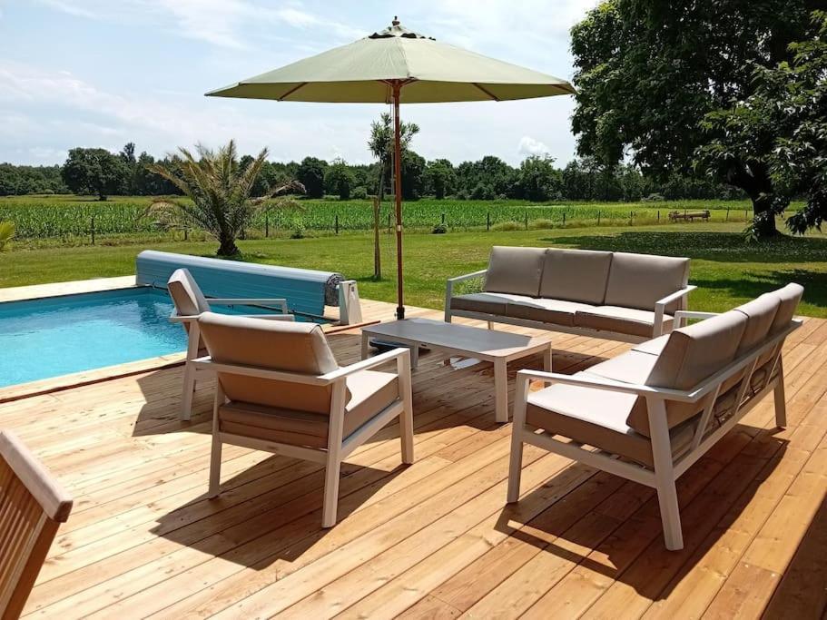 Maison Neuve Avec Piscine Chauffee, 4 Kms De Contis Plage Сен-Жулиен-ан-Борн Екстериор снимка